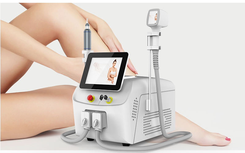4 In1 808NM Hair Removal Diode Laser Tattoo Removal Q Switched Nd Yag Laser IPL 755 808 1064nm  Machine