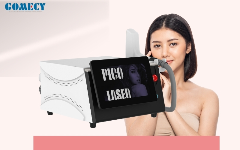 2025 Gomecy Pico Laser Air Cooling Q Switch Nd Yag Laser All Colors Tattoo Removal Machine