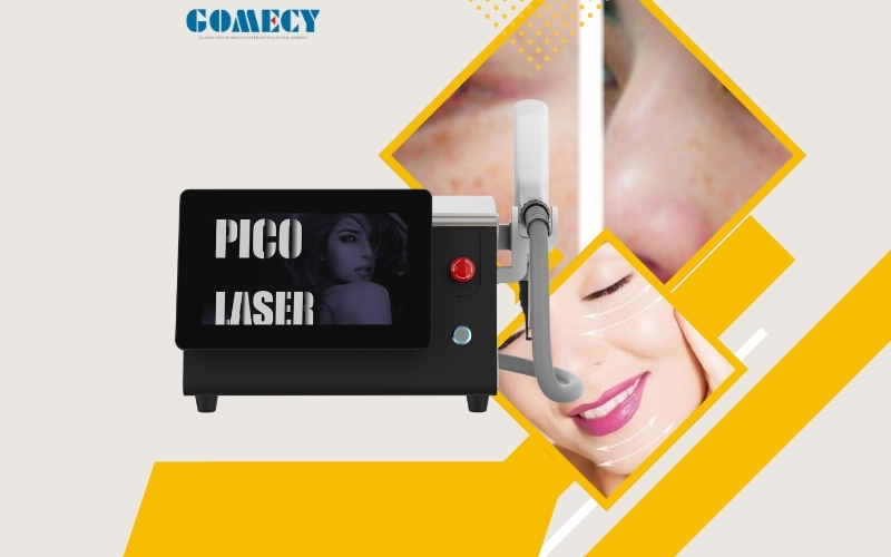 2025 Gomecy Pico Laser Air Cooling Q Switch Nd Yag Laser All Colors Tattoo Removal Machine